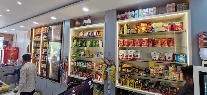 Fully Stocked Grocery Shelves